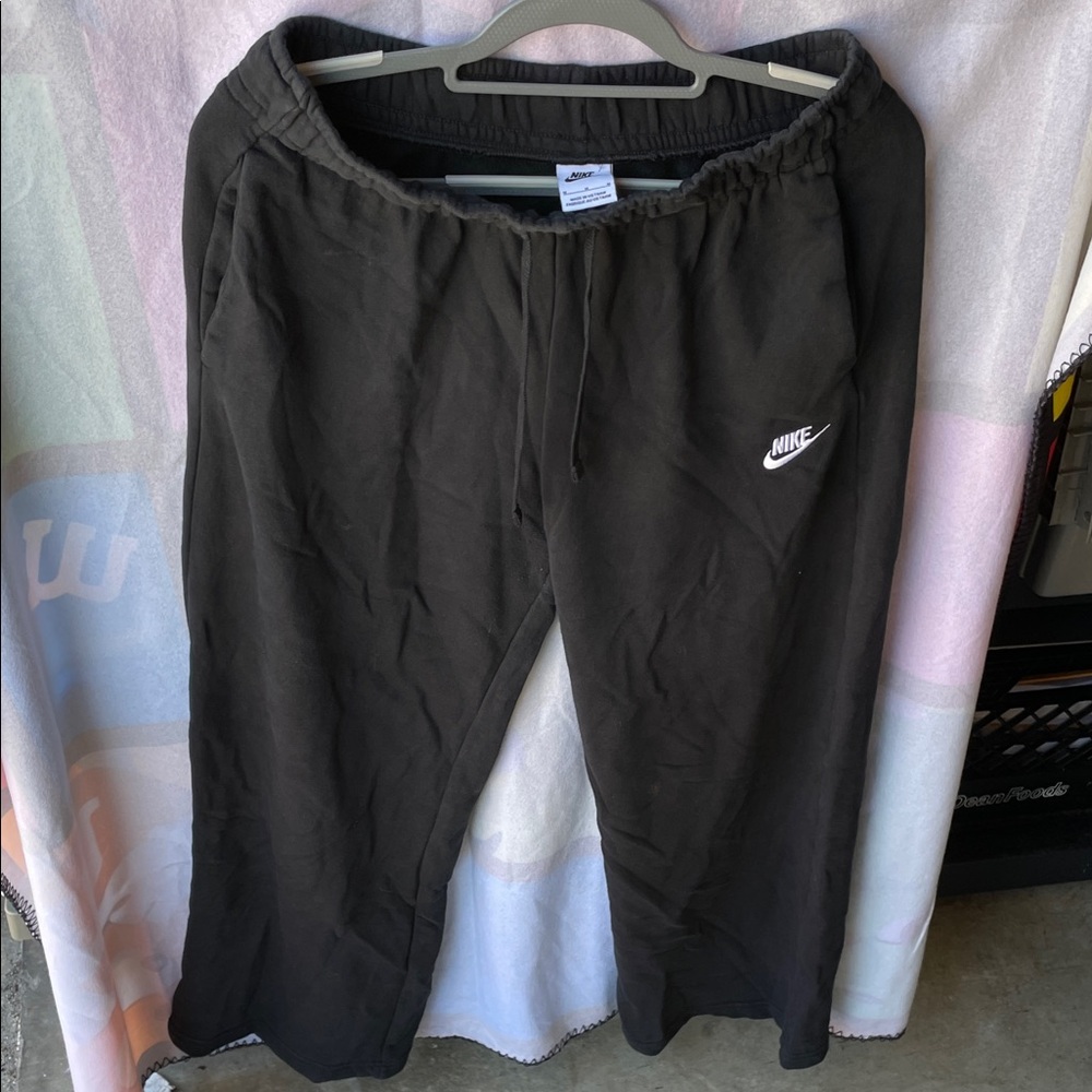 Nike Women’s Sz M Charcoal Athleisure Chic Joggers Sweatpants Flare wide leg 💚